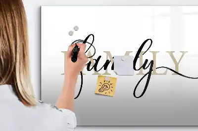 Beschreibbare Magnettafel Design Familie