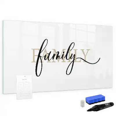 Beschreibbare Magnettafel Design Familie