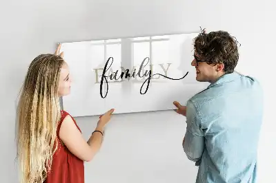 Beschreibbare Magnettafel Design Familie