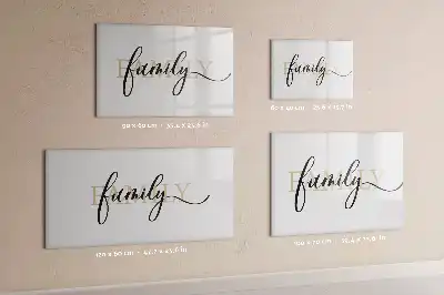 Beschreibbare Magnettafel Design Familie