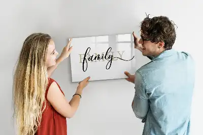 Beschreibbare Magnettafel Design Familie