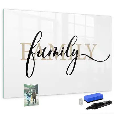 Beschreibbare Magnettafel Design Familie