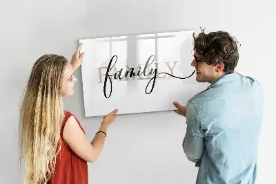 Beschreibbare Magnettafel Design Familie