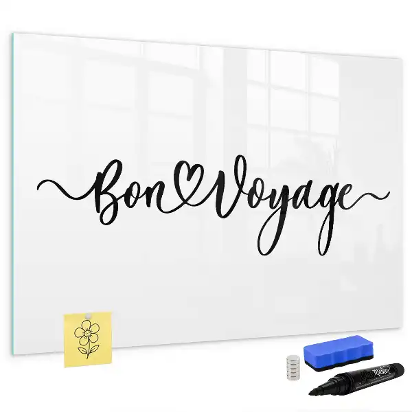 Schreib-Magnettafel mit Motiv Gute Reise