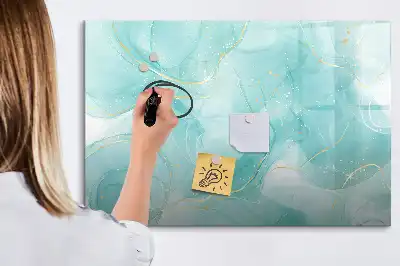 Beschreibbare Magnettafel mit Marmor-Abstraktion