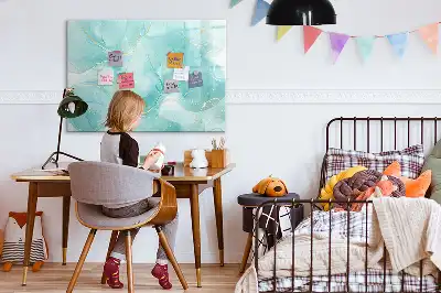 Beschreibbare Magnettafel mit Marmor-Abstraktion