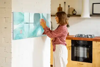 Beschreibbare Magnettafel mit Marmor-Abstraktion
