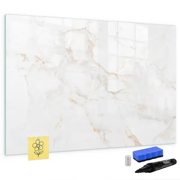 Beschreibbare Magnettafel im eleganten Marmordesign