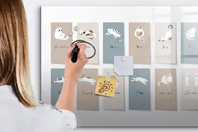 Schreib-Magnettafel mit Katzenmotiv