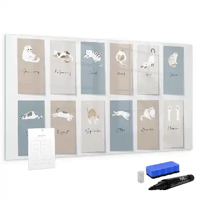 Schreib-Magnettafel mit Katzenmotiv