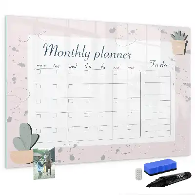 Beschreibbare Magnettafel Planer des Monats