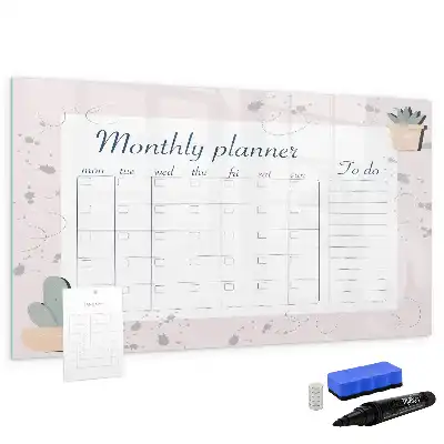 Beschreibbare Magnettafel Planer des Monats