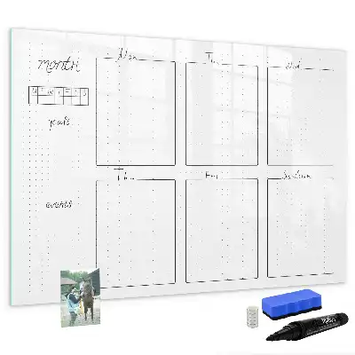 Magnettafel beschreibbar für die Wochenplanung