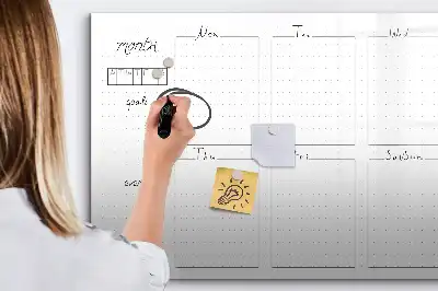 Magnettafel beschreibbar für die Wochenplanung