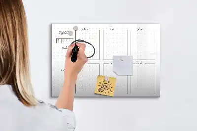 Magnettafel beschreibbar für die Wochenplanung