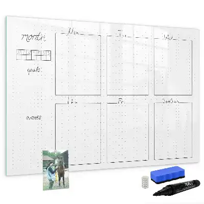 Magnettafel beschreibbar für die Wochenplanung