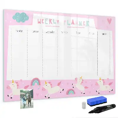 Wochenplaner für Kinder als magnetische Schreibtafel