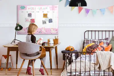 Wochenplaner für Kinder als magnetische Schreibtafel