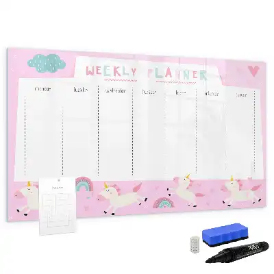 Wochenplaner für Kinder als magnetische Schreibtafel