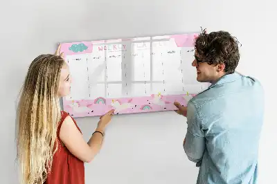 Wochenplaner für Kinder als magnetische Schreibtafel