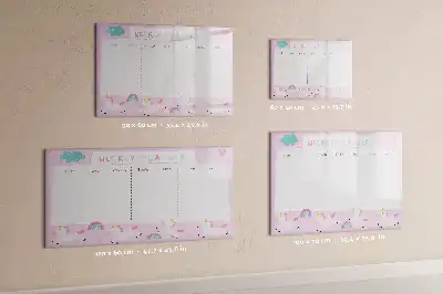 Wochenplaner für Kinder als magnetische Schreibtafel