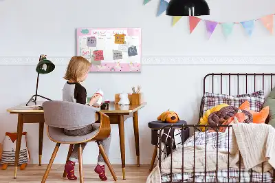 Wochenplaner für Kinder als magnetische Schreibtafel