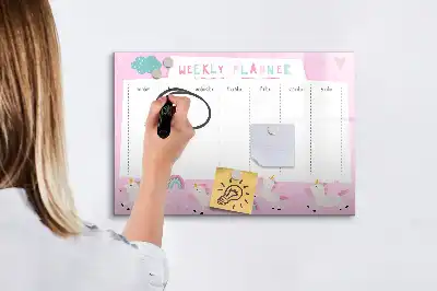 Wochenplaner für Kinder als magnetische Schreibtafel