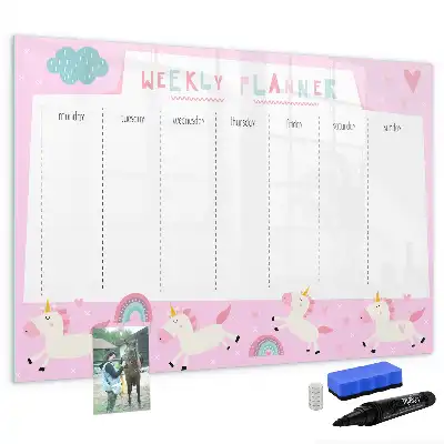 Wochenplaner für Kinder als magnetische Schreibtafel