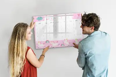 Wochenplaner für Kinder als magnetische Schreibtafel