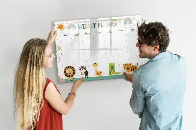 Tier-Wochenplaner beschreibbare Magnettafel