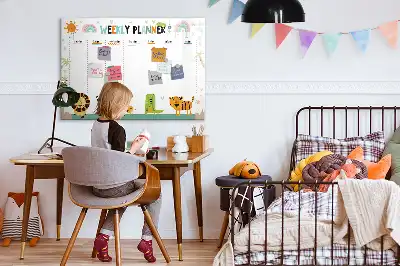 Tier-Wochenplaner beschreibbare Magnettafel