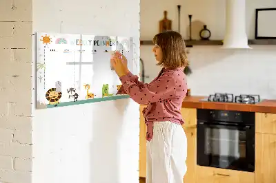 Tier-Wochenplaner beschreibbare Magnettafel