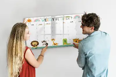 Tier-Wochenplaner beschreibbare Magnettafel
