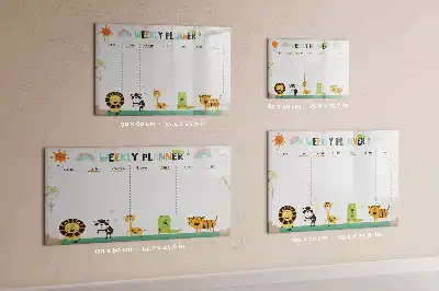 Tier-Wochenplaner beschreibbare Magnettafel