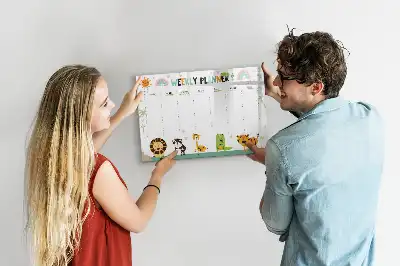 Tier-Wochenplaner beschreibbare Magnettafel