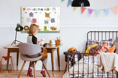 Tier-Wochenplaner beschreibbare Magnettafel