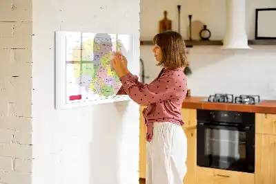 Schreib-Magnettafel mit Motiv Karte von Polen