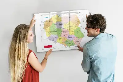 Schreib-Magnettafel mit Motiv Karte von Polen