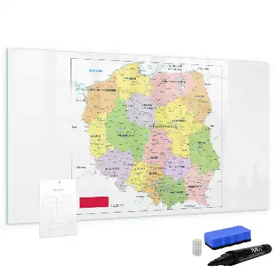Schreib-Magnettafel mit Motiv Karte von Polen