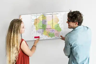 Schreib-Magnettafel mit Motiv Karte von Polen