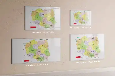Schreib-Magnettafel mit Motiv Karte von Polen