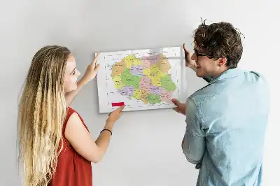 Schreib-Magnettafel mit Motiv Karte von Polen