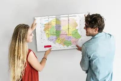Schreib-Magnettafel mit Motiv Karte von Polen