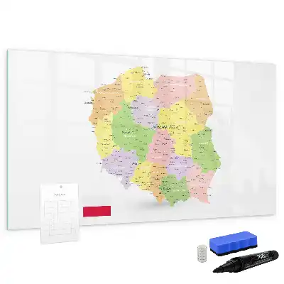 Magnettafel beschreibbar mit Karte von Polen