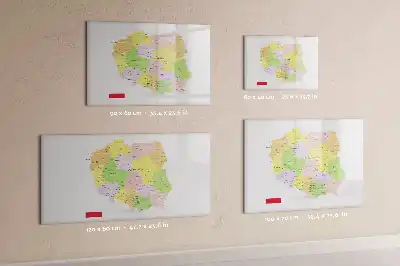 Magnettafel beschreibbar mit Karte von Polen