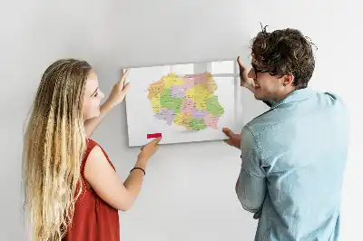 Magnettafel beschreibbar mit Karte von Polen