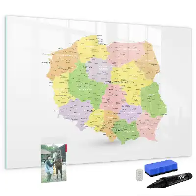 Magnettafel beschreibbar mit Karte von Polen