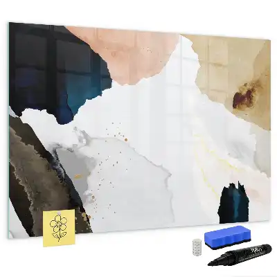 Beschreibbare Magnettafel mit Flecken-Abstraktion