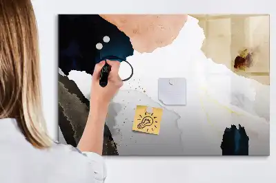Beschreibbare Magnettafel mit Flecken-Abstraktion