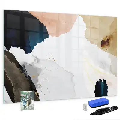 Beschreibbare Magnettafel mit Flecken-Abstraktion